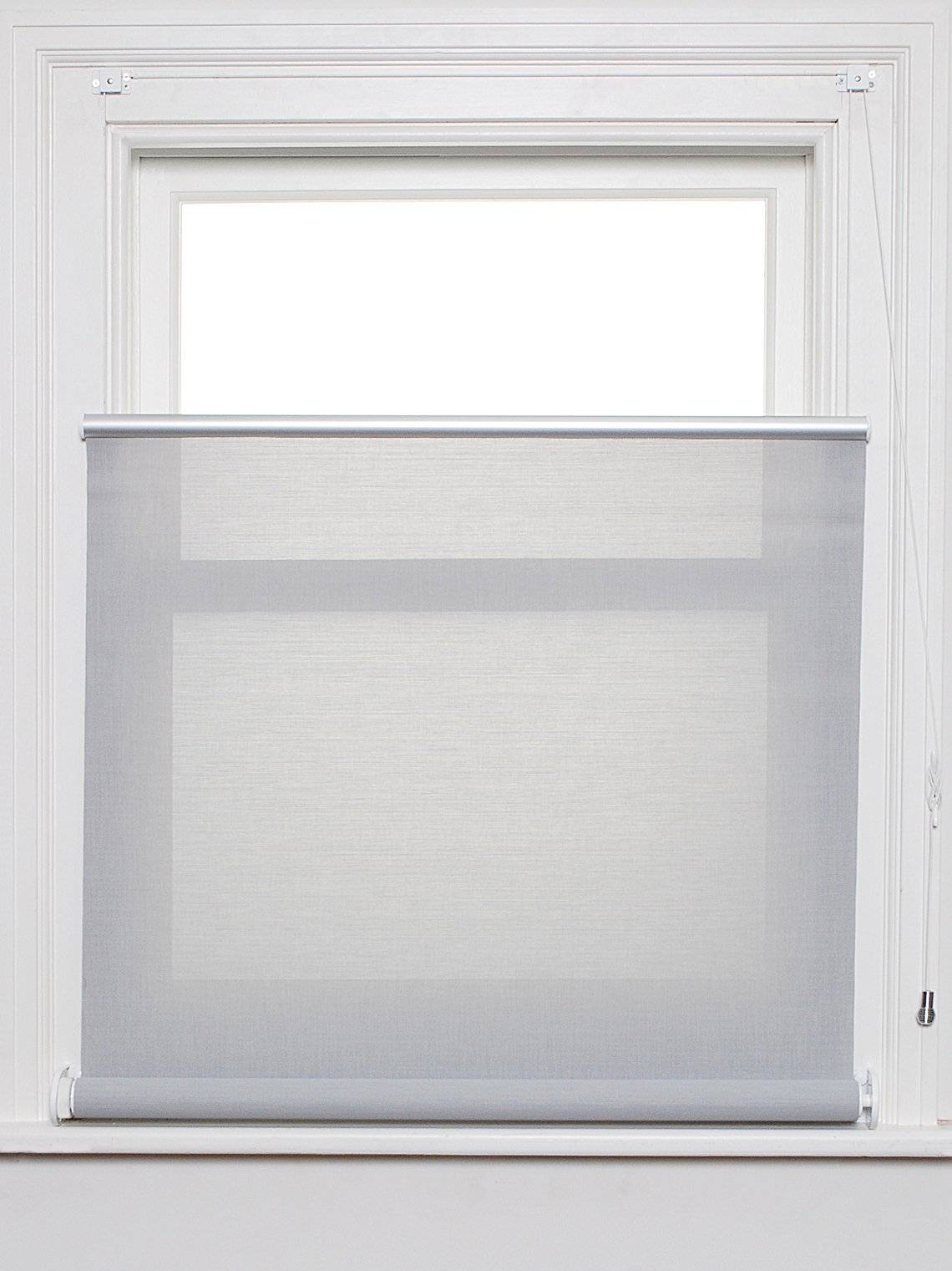 Double Roller Blind Side Pull Roller Blind Blackwater Cream 45-180 cm wide with Aluminium Tape 
